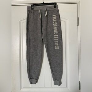 Abercrombie & Fitch Men’s Gray Marbled Drawstring Athletic Jogger Sweatpants-XS